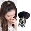 Rhinestone Hair Base Flower Invisible Volume Hair Clip Sweet Puff Hair Head Cushion  Lady