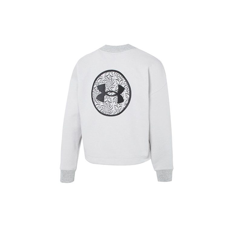 Under Armour Новая весенняя коллекция с принтом логотипа, повседневная свободная толстовка, женские топы, серый цвет 1374532-592