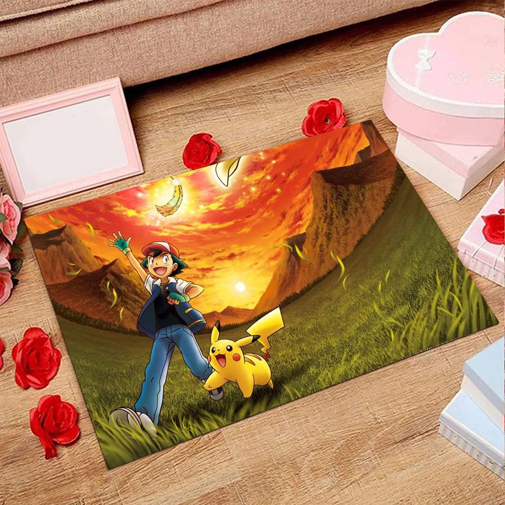 1pc B-Bandai P-Pokemon Bathroom Absorbent Mats Anti-Slip Mats Home Decor Supplies Carpets Home Kitchen Floor Mats