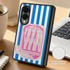 Модный чехол с полосками и уткой для Samsung Galaxy Z Fold 8 Ultra 7 6 5 4 Z Fold8 Fold7 Fold6 Fold5 Гибридная кожаная накладка Жесткий ПК Бампер
