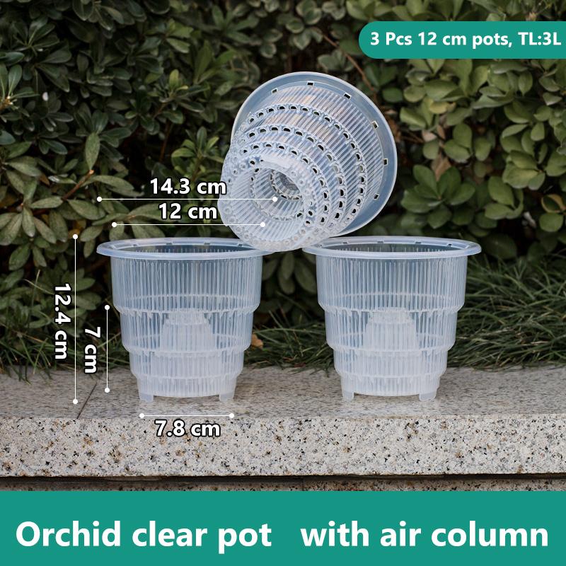 Сетчатый горшок для украшения дома, прозрачные горшки для орхидей с отверстиями, горшок для орхидей Cattleya Dendrobium, кашпо в 10 см, 12 см, 15 см