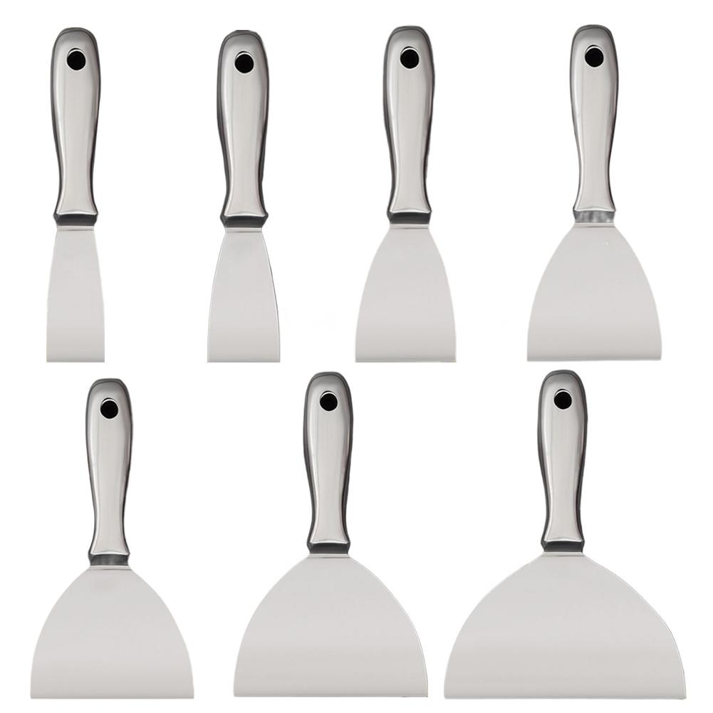 One-Piece Stainless Steel Putty Knife Spackle Tool Putty Scraper Spatula Scraper for Floor Wall Ceramic Tile Grout