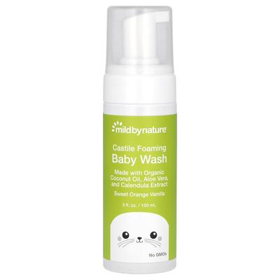 Пенящееся средство для мытья посуды Castile Baby Wash, сладкий апельсин и ваниль, 5 жидких унций (148 мл)