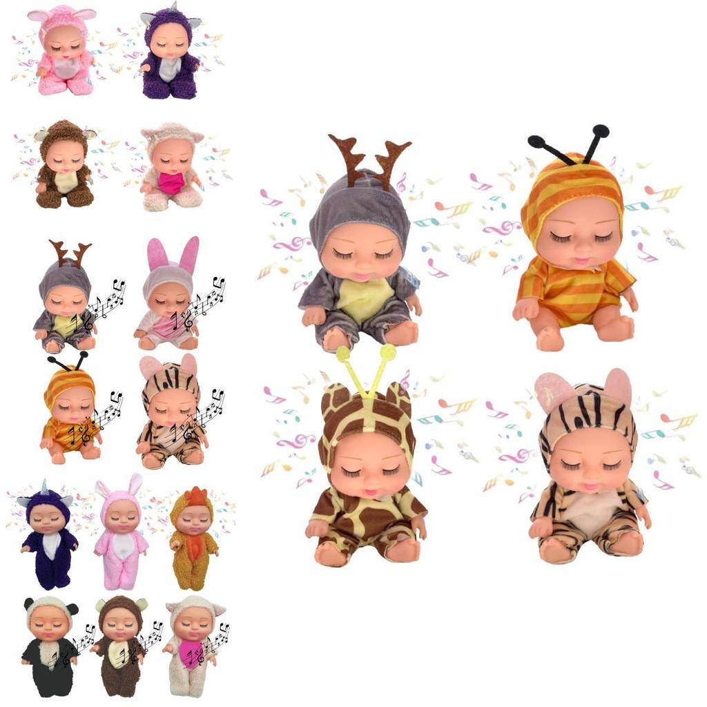 Очаровательная 8-дюймовая Спящая BJD Реалистичная Кукла Реборн Игрушка с Плюшевыми Нарядами Животных