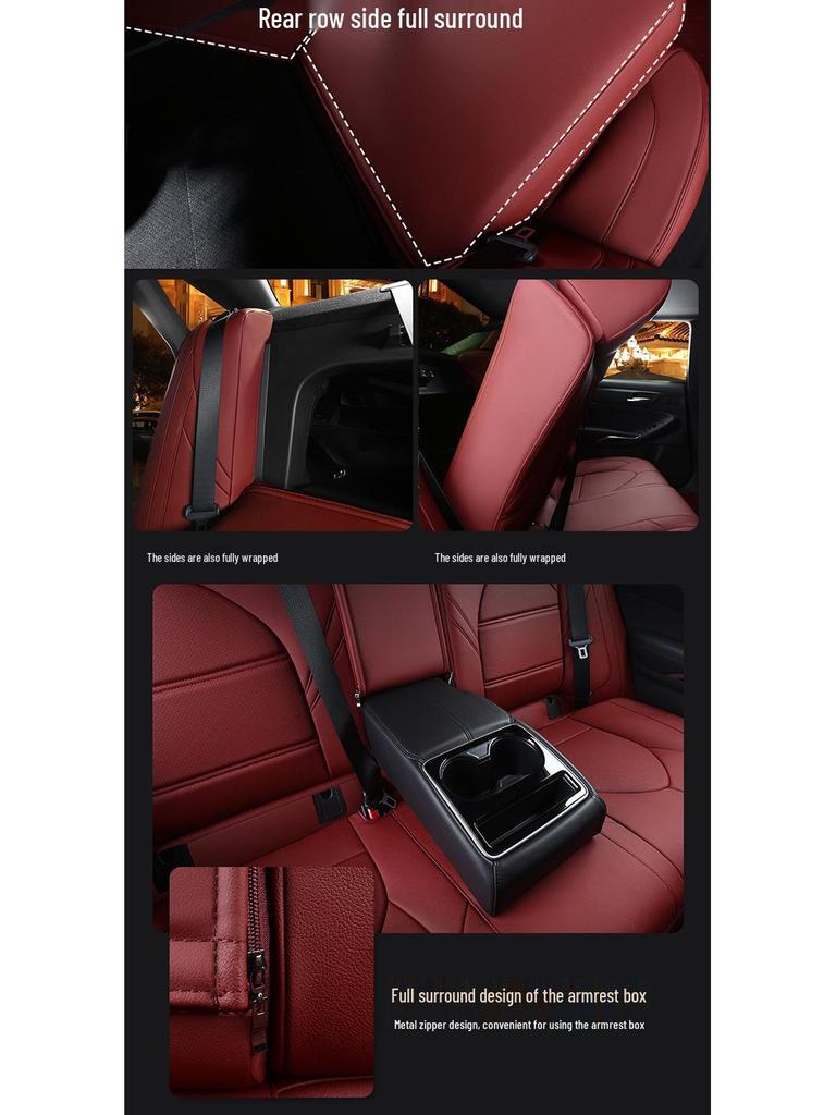Universal Genuine Leather Car Seat Cover, Four-Season, Full Coverage, Fits All Models