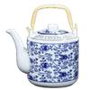 Blue & White Large Capacity Ceramic Teapot - High Temp Resistant, Retro Style, Single Large Size, Ideal for Water Brewing.