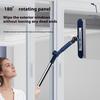 2-in-1 Extended Pole Glass Cleaner, Adjustable Brush Head, Professional Cleaning for Floor-to-Ceiling Windows, Suitable for Indoor/Outdoor Use