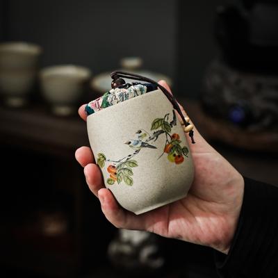 Портативный керамический чайник для чая, толстый керамический герметичный чайник, коробка для упаковки чая, мини-горшок для хранения, чайный столик, аксессуары для украшения дома