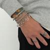SHIXIN Trendy Multi Layer Stackable Cuban Chain Bracelet Men Hip Hop Pentagram Jesus Cross Rivet Pendant Bracelet Punk Jewelry