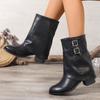 Retro Style Knee High Boots Women Fashion Ladies Slip On Knight Long Boots Autumn Winter Footwear Knight Booties