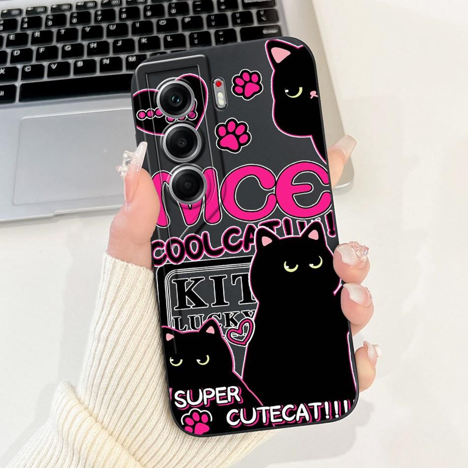 For Tecno Camon 40 Pro 4G Camon40 CM5 CM6 Cute Rabbit Cat Cartoon Phone Case For Camon 40 40Pro 4G Soft Silicone Cases Bumpers