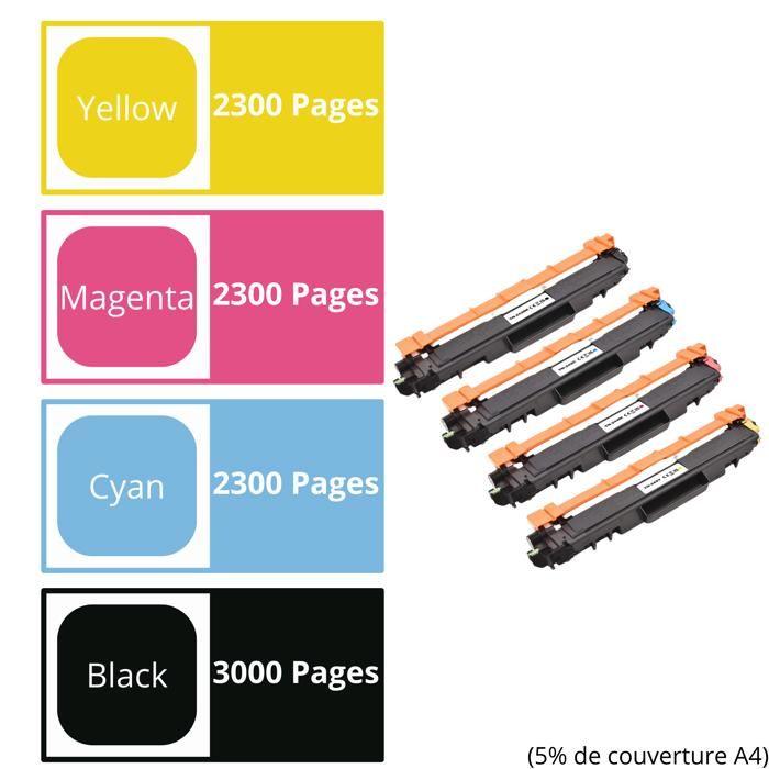 Toner Cartridge - Brother - TN247/TN243 - 4 Pack - Black, Cyan, Magenta, Yellow