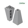 Нетоксичный Moc 10 шт. 2449W Специальный Диагональный Угол С 3 Отверстиями Набор Строительных Блоков Дом DIY Часть Кирпичи Частицы Детские Подарки на День Рождения