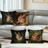 4 Pcs Rabbit Photography Single-Sided Printed Pillowcase Cushion Cover,Suitable For Living Room,Bedroom,Car Decoration