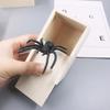 Spider Scare Prank Box Pop Out Rubber Spider Handmade Wooden Scare Box Fun Surprise Joke Prank Trick Toy for Kids Halloween Gift