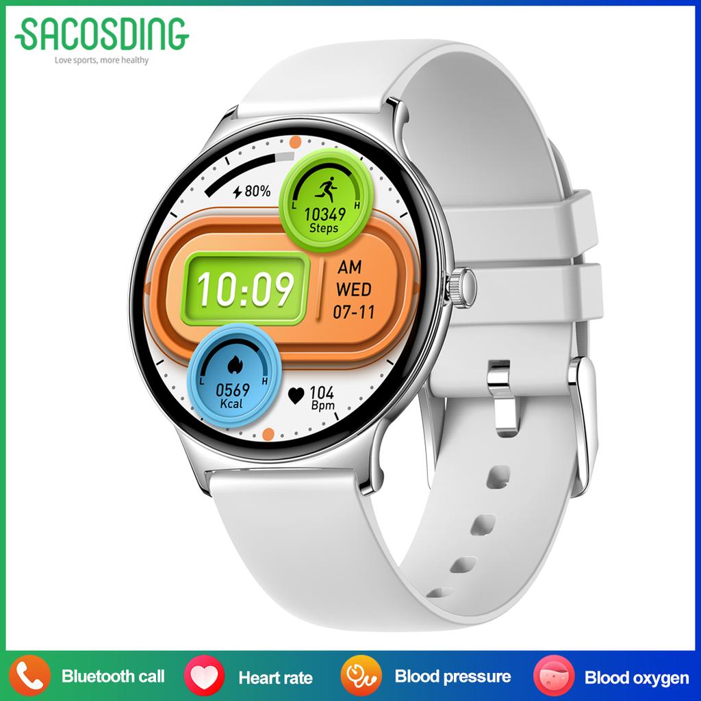 SACOSDING ультратонкие 7,9 мм умные часы для женщин 1,43-дюймовый AMOLED 466*466HD пикселей дисплей всегда показывает время напоминание о звонке умные часы для женщин