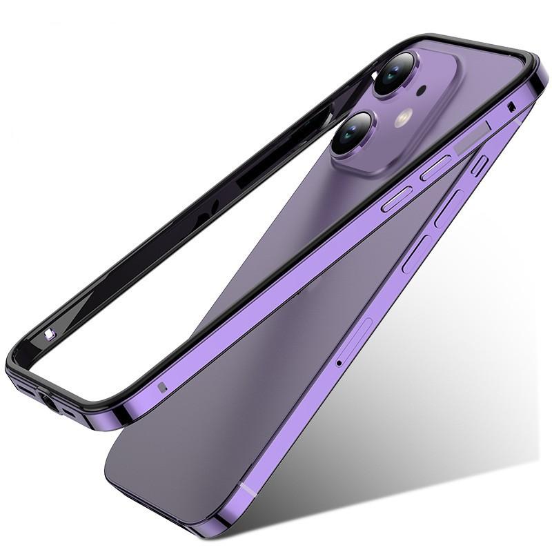 Aluminum Metal Silicone Hard Anti-knock Shockproof Frame Back Cover Bumper Case for iPhone 16 15 14 13 Pro Max Case