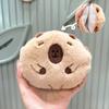 Cute Capybara Plush Coin Purse Guinea Pig Keychain Mini Wallet Coin Purse Headphone Storage Bag Key Bag Backpack Pendant