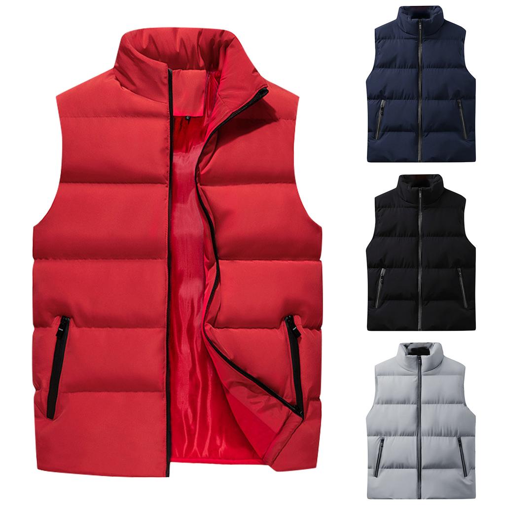 Casual Men'S Vest Men'S Loose And Winter Warm Down Cotton Vest Coat