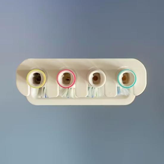 Держатель для насадок зубной щетки Подставка для насадок электрической зубной щетки Органайзер для зубных щеток Вмещает 4 насадки для зубных щеток для Oral-B Хранение на раковине в ванной