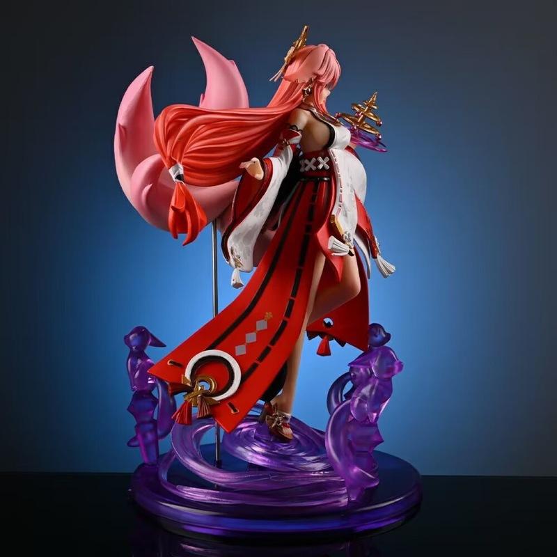 24СМ Genshin Impact Яэ Мико Фигурка Стоящая Игровые Сувениры Статуэтка Коллекционная Модель Настольное Украшение Декор Игровые Фанаты Игрушки Подарок
