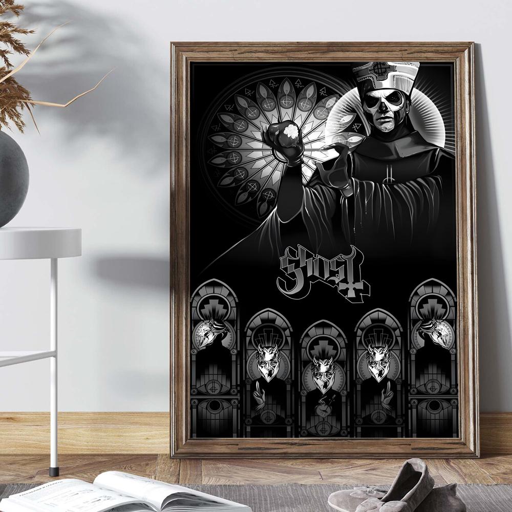 Ghost Band Классический аниме-постер Необычная наклейка на стену для украшения гостиной, бара, художественные наклейки на стену, украшение для гостиной, кабинета