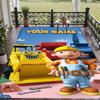 Custom Text Bob the Builder Pattern Floor Rug Soft Indoor Carpet Mat Living Room Bedroom