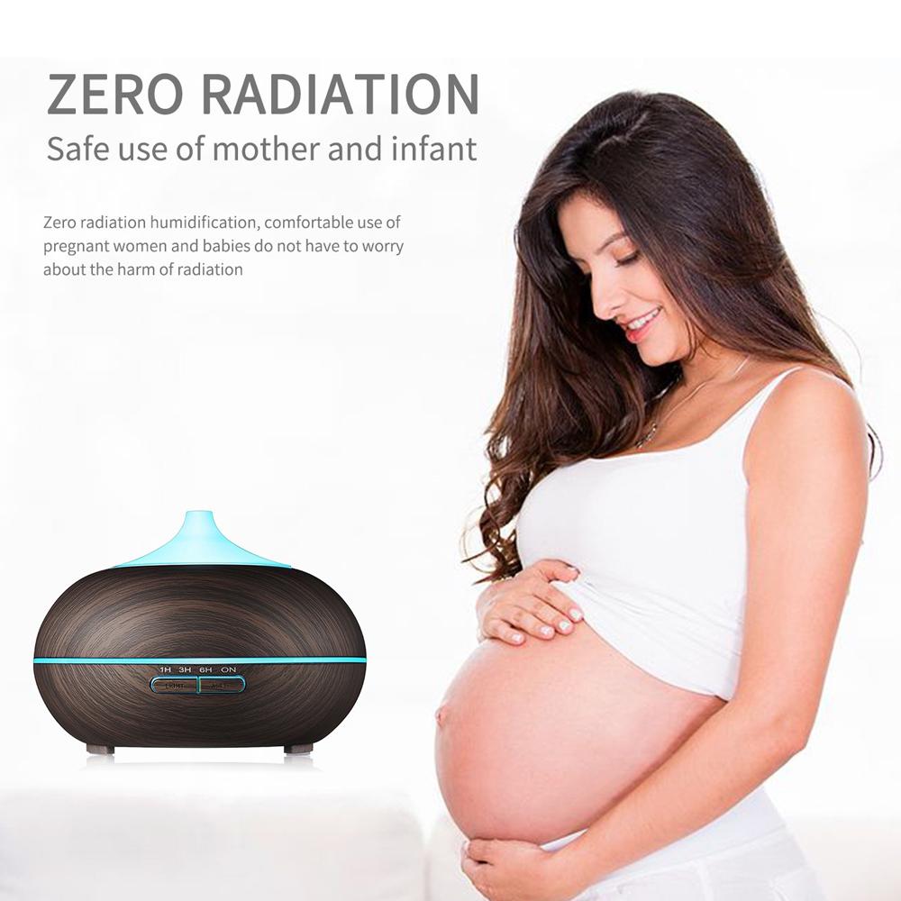 Ультразвуковой диффузор эфирных масел 550 мл, бесшумный, для ароматерапии и увлажнения больших помещений, 4 режима таймера