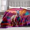 1pc Llama Print Flannel Blanket - Soft All-Season Bedspread with Llama & Llama Pattern, Cozy Bed Cover for Sofa, Bed, or Office