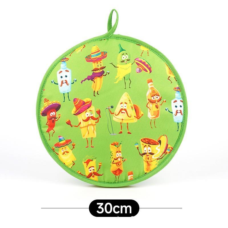 Tortilla Warmer Pouch Thickened Insulated Fabric Round Bag Suitable for Pancakes Burritos Taco Serving Home Use