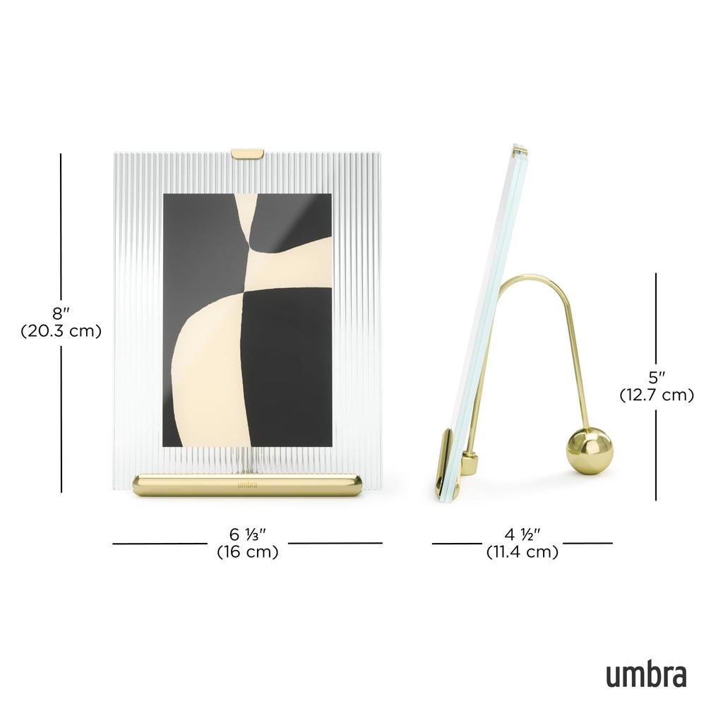 Официальная рамка Umbra Photo Flute подходит для размеров KG 10x15 см и 2L 12x17 см, латунь,