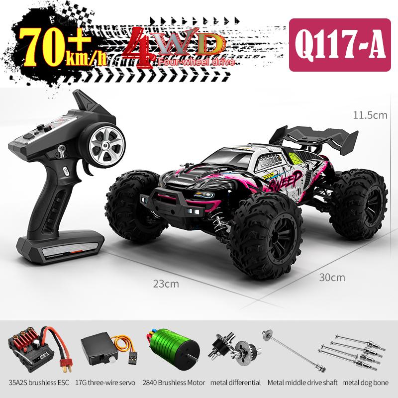 JJRC 1:16 4WD Радиоуправляемая машина 70 км/ч Со светодиодной подсветкой 2,4 ГГц Индуктор Пульт дистанционного управления Внедорожники Высокоскоростной Бесколлекторный Двигатель Детские Игрушки