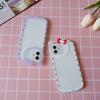 New York Market iPhone Hello Kitty Ribbon Strap Mirror Mirror Transparent Jelly Case, популярный персонаж в Корее