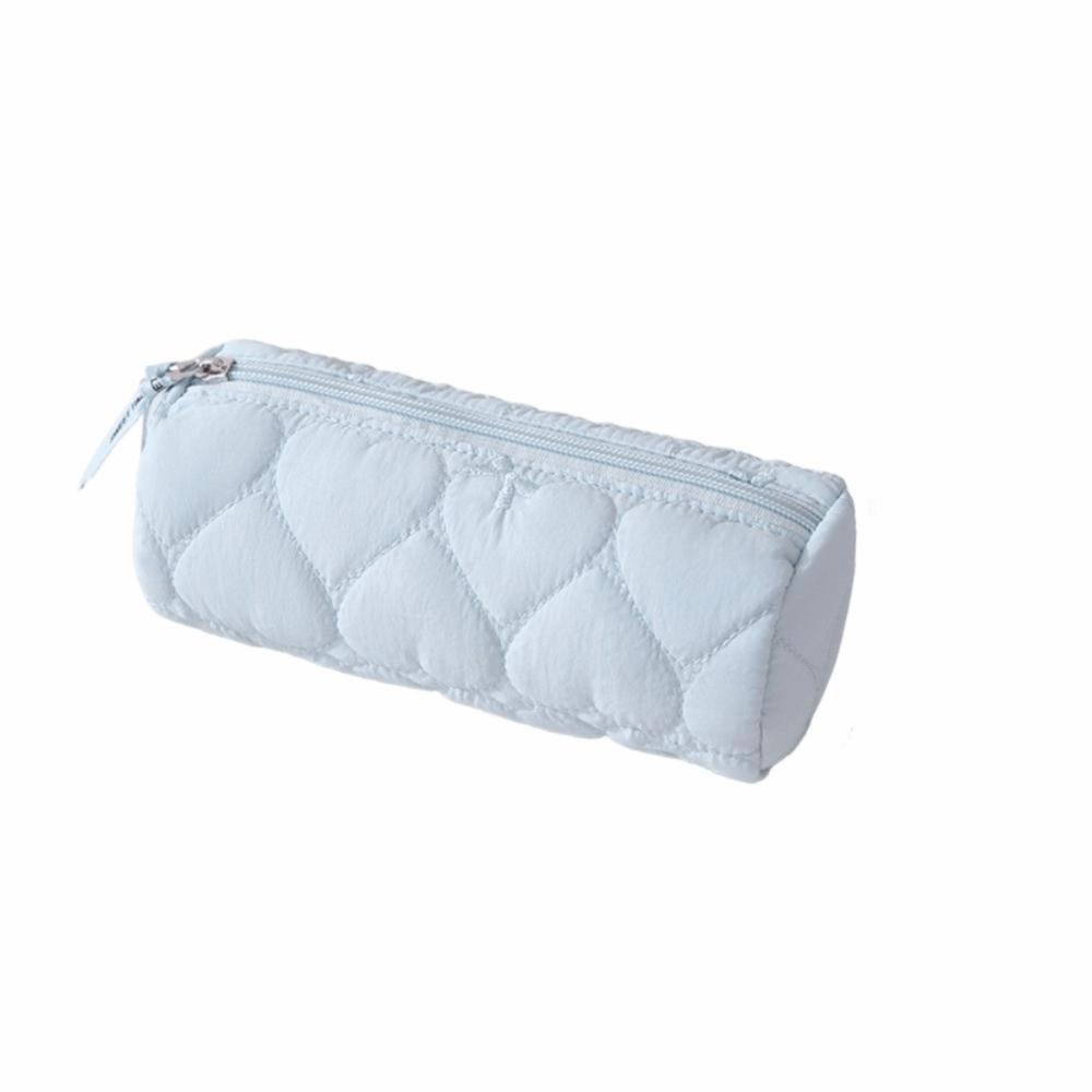 Quilted Pen Bag Large Capacity Stationery Storage Bag Kawaii Pen Pouch School