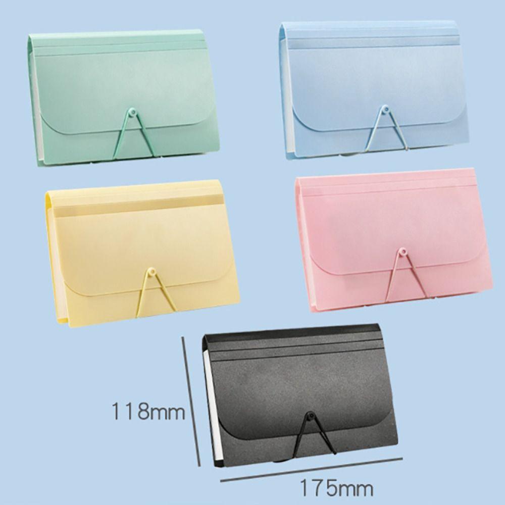 13-Layers A6 Bill Storage Booklet Strap Design Receipt Collection Book Receipt Collection