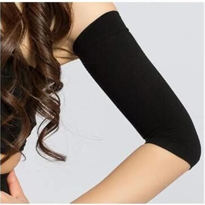 1 pair Ladies' Elastic Compression Arms, Highlighting Sleeves, Slimming, Weight Loss,Elbow Massager, Arm Wrapping Sun Protection