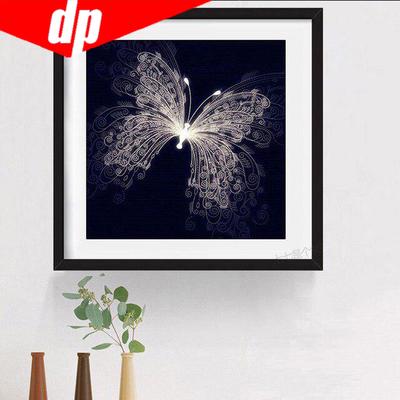 5d Diy Broderies Diamants Подарок «Белая бабочка» Алмазная мозаика Картина Полная алмазная вышивка