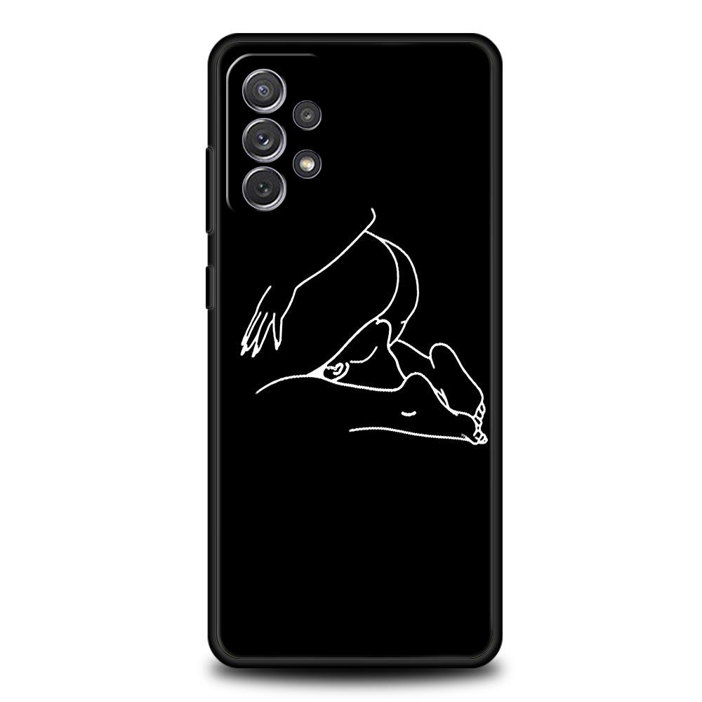 Черный сексуальный чехол с рисунком розы Lover для Samsung A51 A71 A21S A12 A15 A25 A31 A41 A52 A32 A23 A33 A53 A73 A03S A05S A13 5G