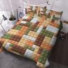 Цветное постельное белье из трех предметов с одеялом из строительных блоков