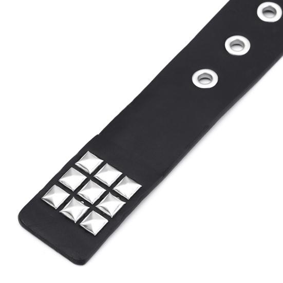 Punk Style Studded Belt Square Rivets Adjustable Straps Rock Waistband Women Girls Gothic Scene Accessories