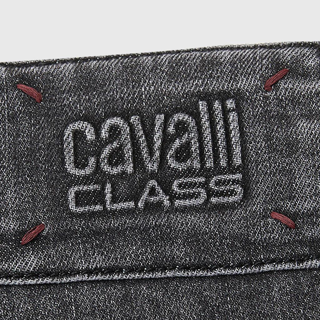 Classic Clean Versatile Men's Washable Jeans with Skin-Friendly Letter Logo