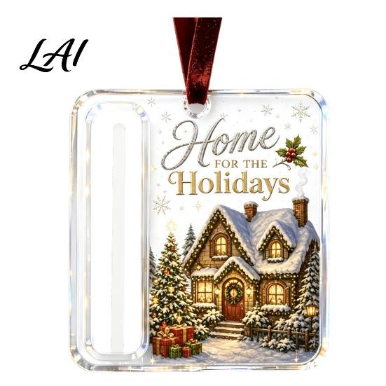 Festive Hanging Cash Holder Personalized Christmas Ornament Custom Acrylic Money Clip for Holiday Gift Display Tree Decorations Unique Keepsake