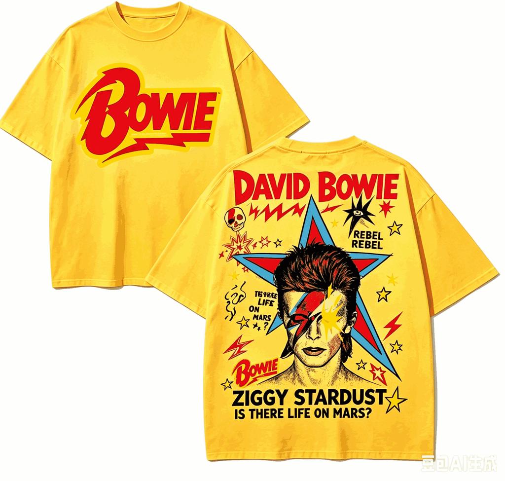 David Bowie For Fan Gift Tshirt Unisex Unisex Harajuku Oversized Unisex Short Sleeve Streetwear High Quality Comfortable Classic