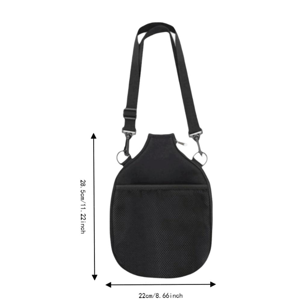 Detachable Clips Pickleball Paddle Cover Mesh Pocket Pickleball Paddle Bag Outdoor Sports