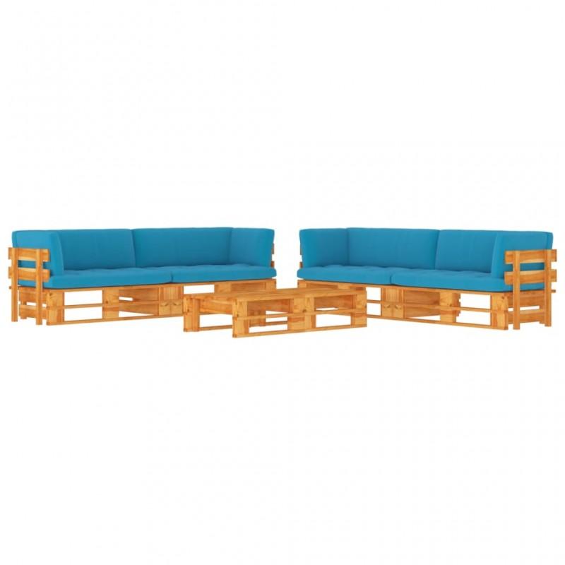 Day and Night - Day and Night 6-piece Pallet Furniture and Honey-impregnated Pine Wood Cushions