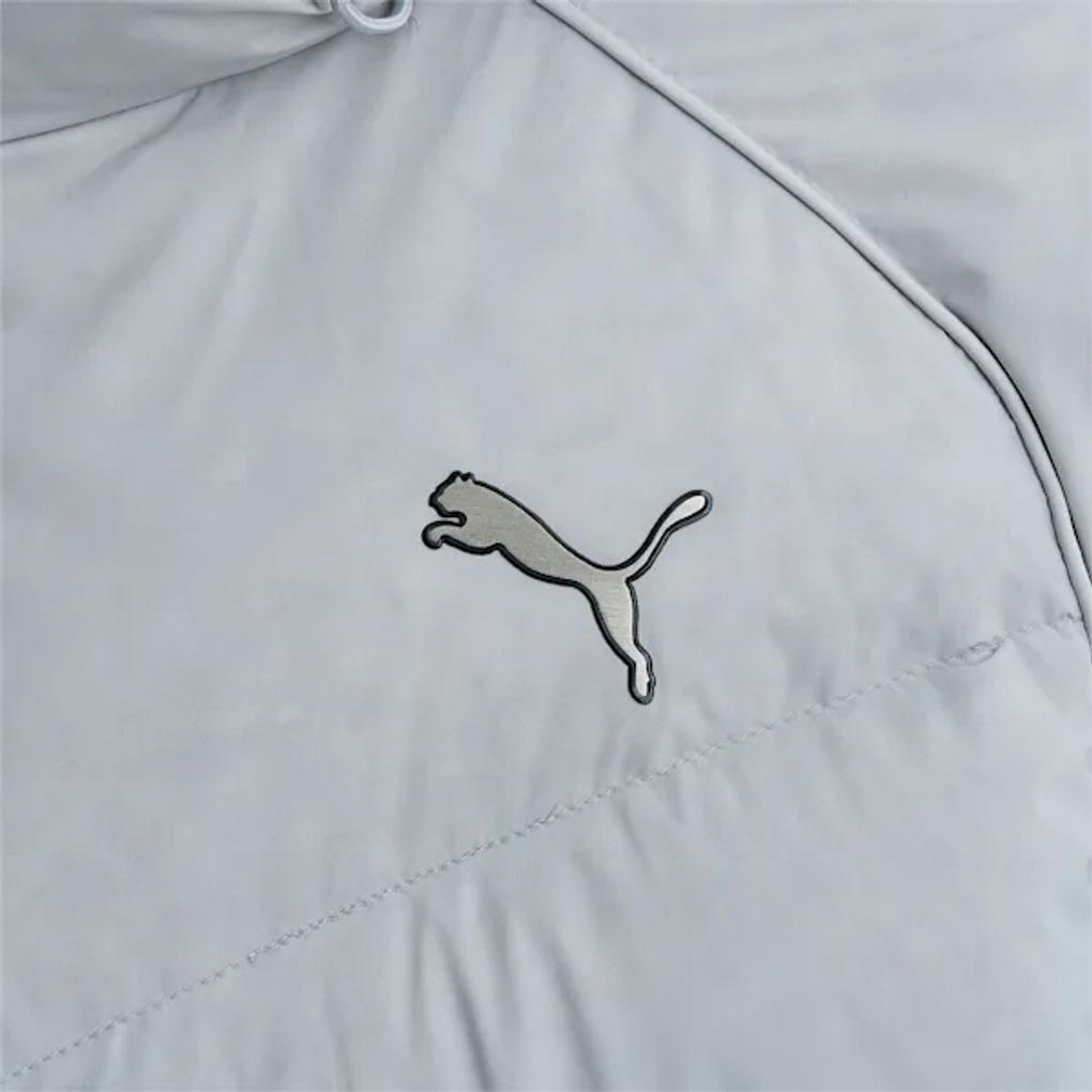 Puma Ультра 2 однотонный повседневный стеганый длинный рукав с капюшоном пуховик мужской серый 940161-02