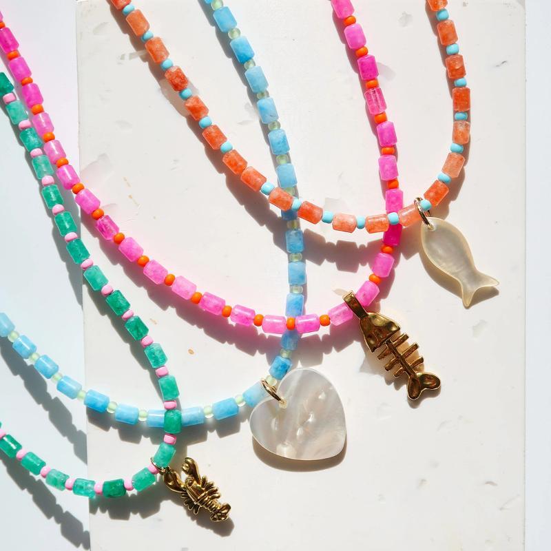 Matte Resin Bead Chain Multi-Color Soft Touch DIY Accessories for Custom Necklace Choker Boho Jewelry Design