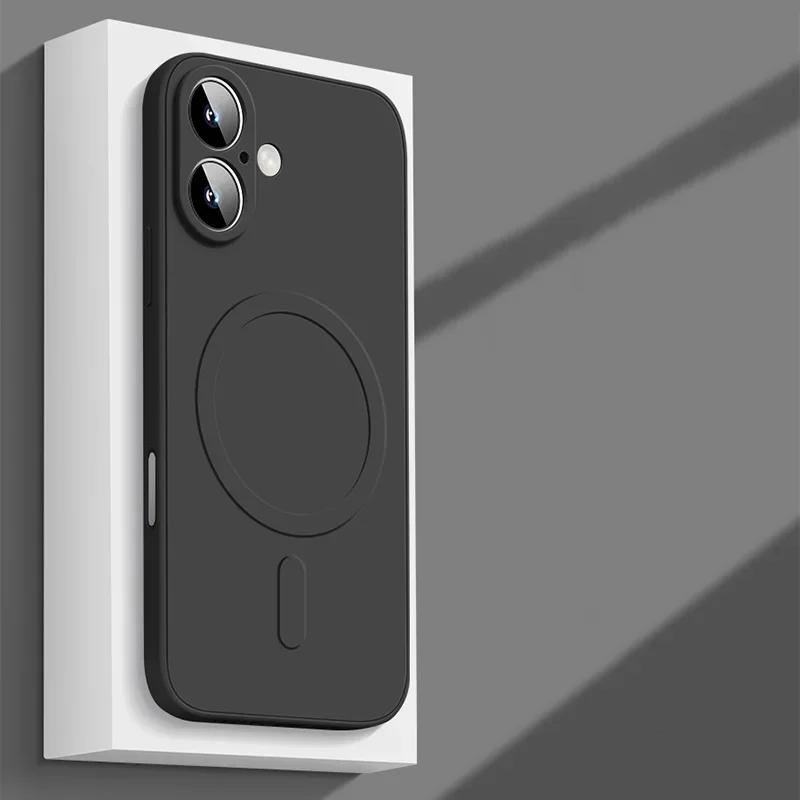Для iPhone 17 Pro Max 17 Air 17Pro Чехол Магнитная крышка для Mag-safe Жидкий силикон Бархатная подкладка Всесторонняя защита камеры Накладка