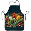 Spices Herbs Print Kitchen Apron - Realistic Seasoning Cooking Chef Bib for Men Women, Baking BBQ