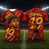 Men's Football Short Sleeve Splash Graffiti Print Quick Dry Breathable Training Top